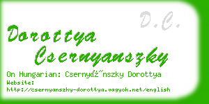 dorottya csernyanszky business card